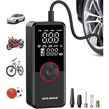 [AC] $14.99* | InflaVive Cordless Portable 150 PSI Tire Inflator Air Compressor at Amazon