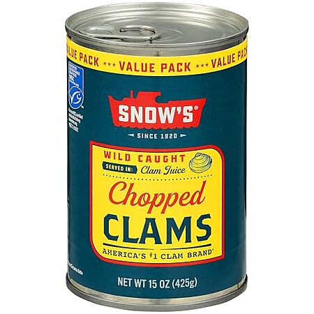 [SnS, AC] $2.48* | 15-Oz Snow's Wild Caught Chopped Canned Clams at Amazon