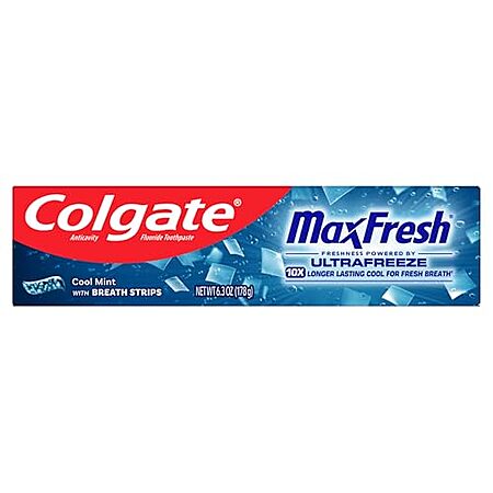 6.3oz. Colgate MaxFresh Fluoride Anticavity Toothpaste (Cool Mint)