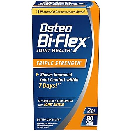 Select Accts: 80-Ct Osteo Bi-Flex Triple Strength Glucosamine Chondroitin Supplement