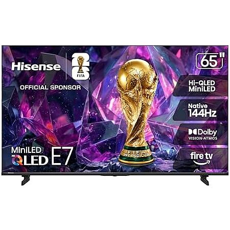 65" Hisense 65E7SF Hi-QLED 4K 144Hz Mini-LED Fire TV