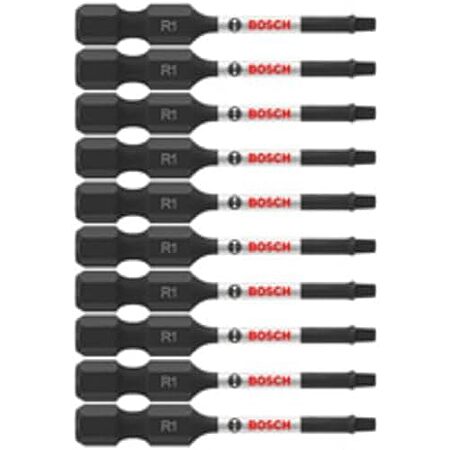 10-Pc Bosch Impact Tough 2" Square #1 Power Bits