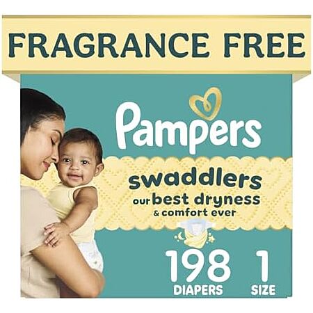 198-Ct Pampers Swaddlers Diapers (Size 1)