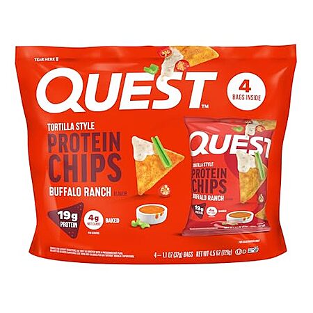 4-Pk 1.1-Oz Quest Tortilla Style Protein Chips (Buffalo Ranch)
