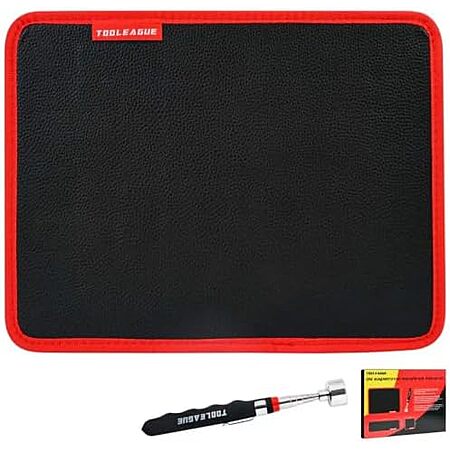 TOOLEAGUE 1Pc Magnetic Tool Mat with 25Lb Telescoping Magnetic Pickup Pen