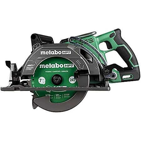 Metabo HPT 36V MultiVolt 7-1/4 Inch Rear Handle Circular Saw, Tool Only – No Battery, Lightest Weight in Its Class, 53° Bevel Capacity, High-Capacity Cutting, C3607DWAQ4