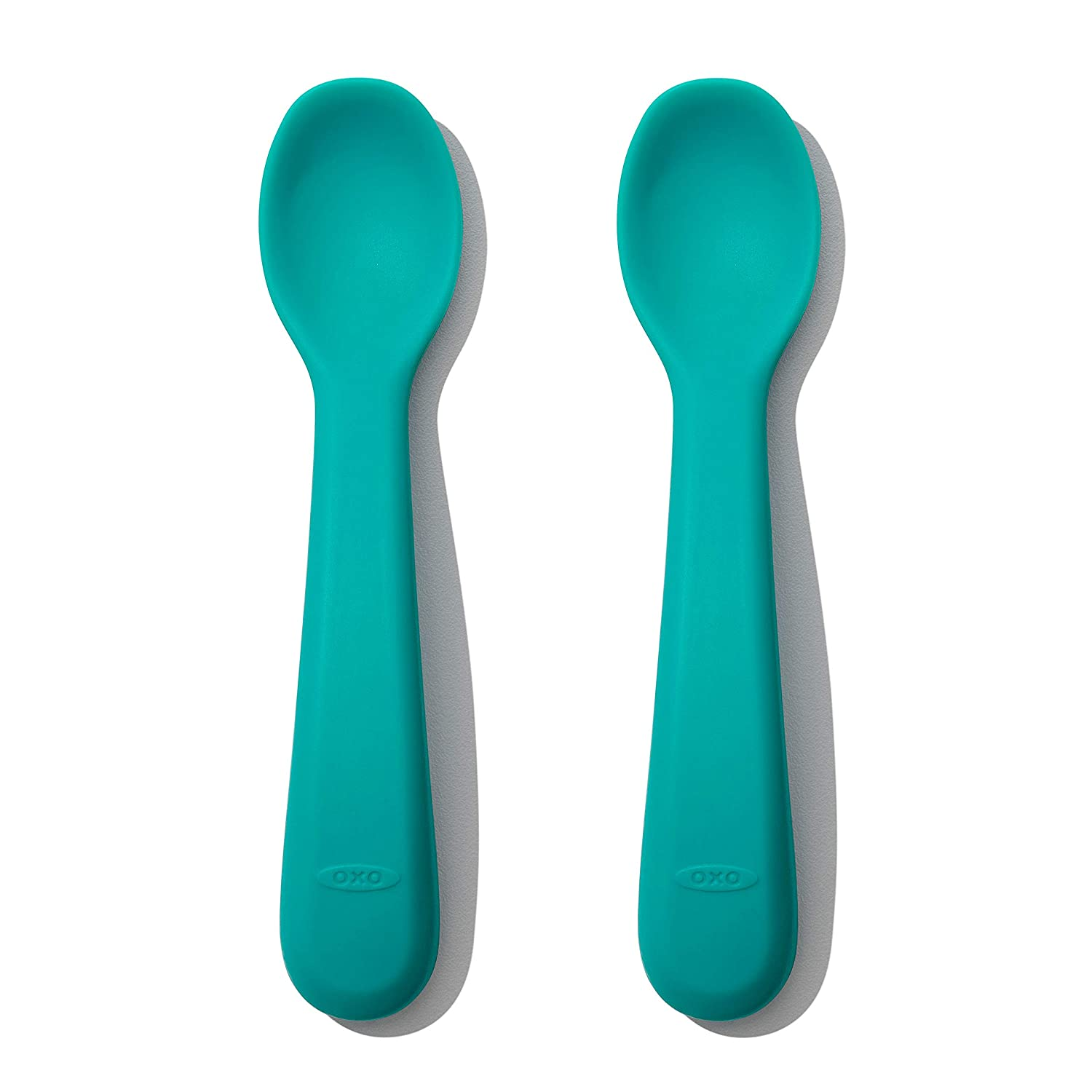 Amazon.com: OXO Tot Silicone Spoon Set Teal: Baby $2.39