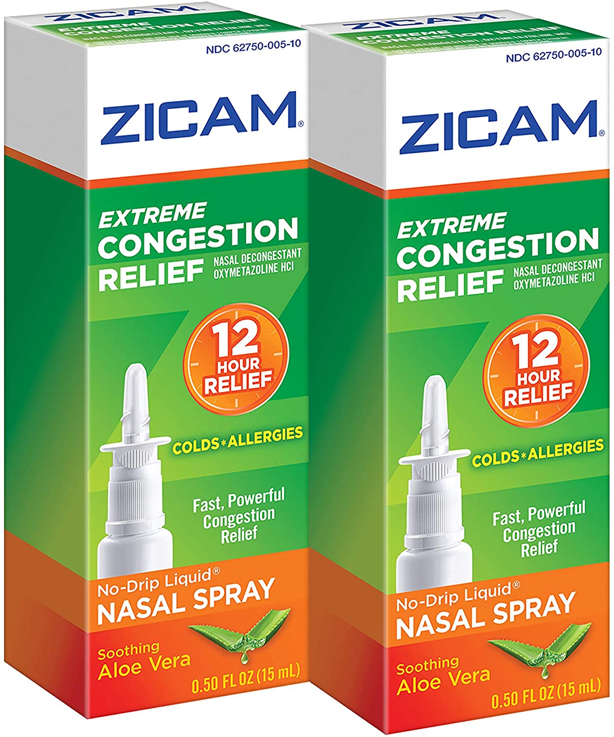 Amazon.com: Zicam Extreme Congestion Relief No-Drip Liquid Nasal Spray with Soothing Aloe Vera, 0.5 Ounce (Pack of 2) - in stock soon $9.47