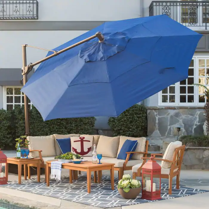Belham Living 13-ft. Sunbrella Rotating Offset Umbrella with Tilt $509.15 w/ Free Shipping