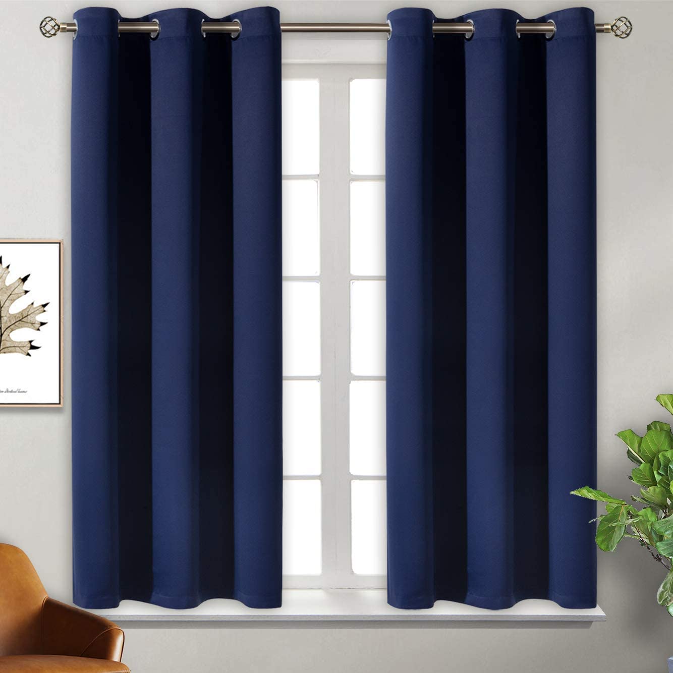 BGment Blackout Curtains Grommet Room Darkening Curtains ,2 panels from $11.19