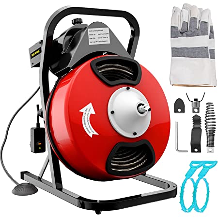 Vevor 50' x 1/2" Electric Drain Auger Cleaner Machine  for $168.99