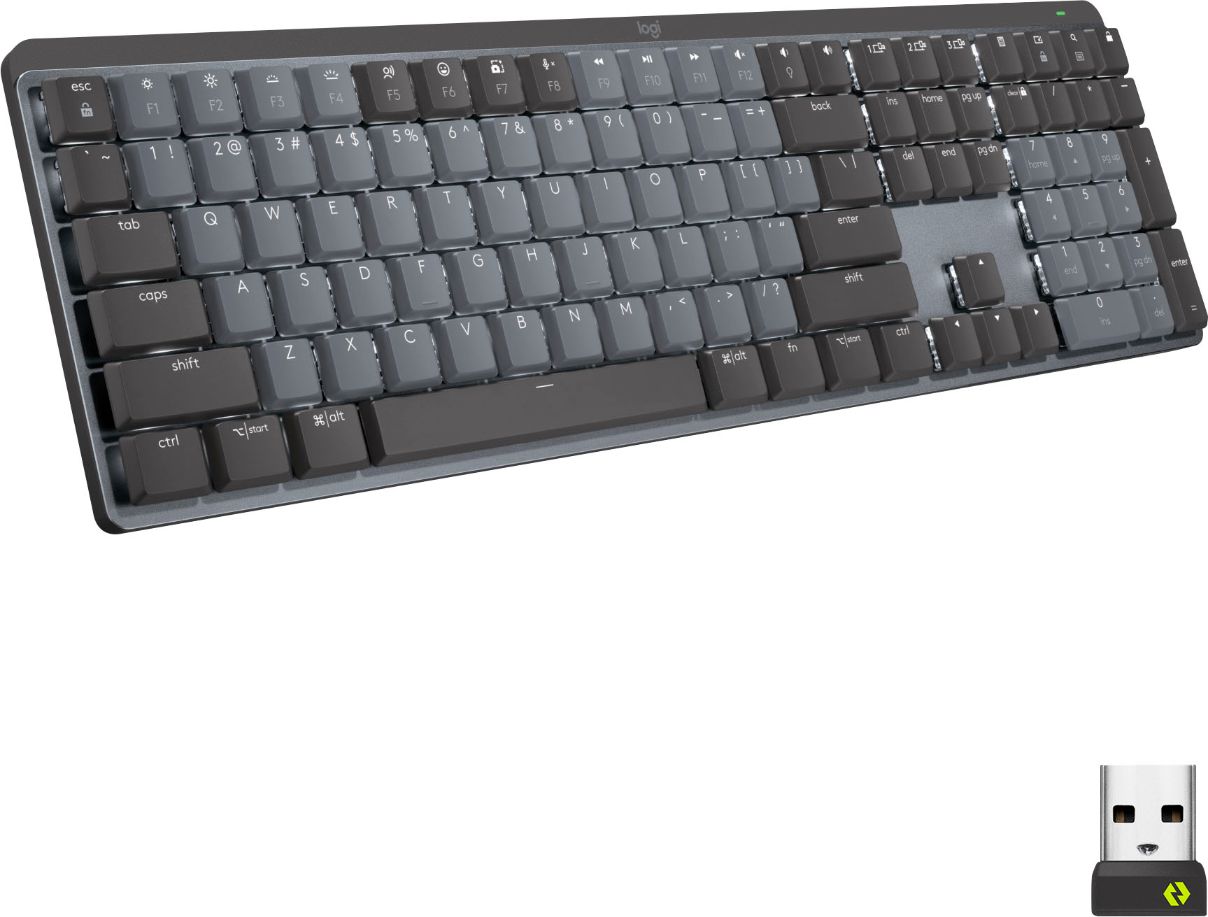 Logitech MX Mechanical Full size Wireless Mechanical Tactile Switch Keyboard for Windows/macOS with Backlit Keys Graphite 920-010547 - Best Buy $156.99