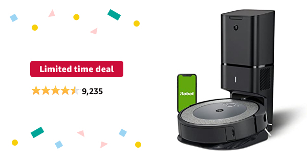 Limited-time deal: iRobot Roomba i3+ (3550) Robot Vacuum with Automatic Dirt Disposal Disposal - Empties Itself for up to 60 days, Wi-Fi Connected Mapping, Works with Ale - $399.00