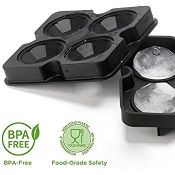 (2pack) Silicone Diamond Ice Cube tray W/Lid BPA-FREE $7