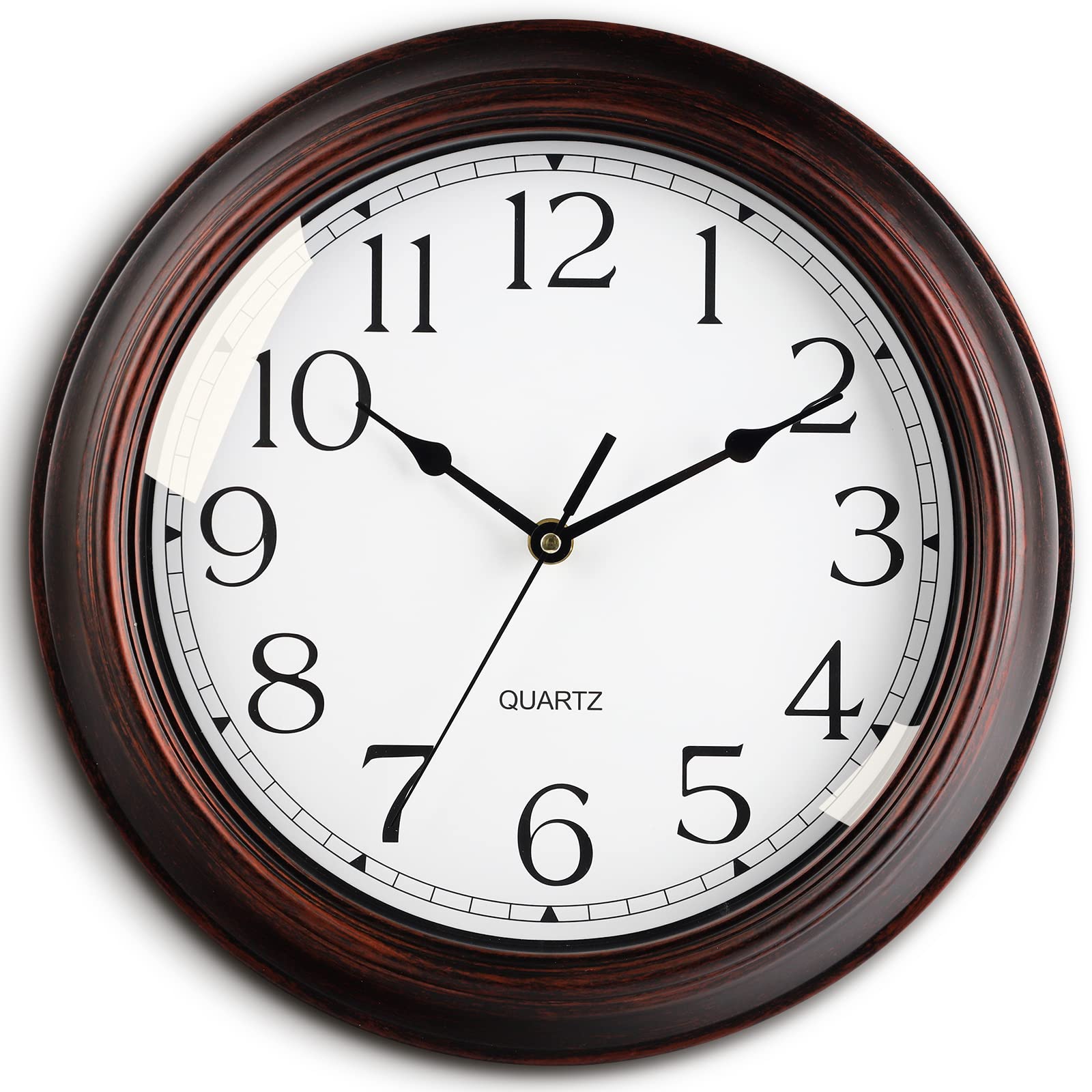 Battery Operated Silent Non-Ticking Wall Clock 8.5 inch Vintage Retro Rustic Style (Bronze) - $5 FS w/prime