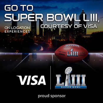 Costco Members Only - 2 Super Bowl LIII tickets and Hotel Package + Two $2,500 Costco Cash Cards - Exclusively for Visa Cardholders @ 13,499.99 $13499.99