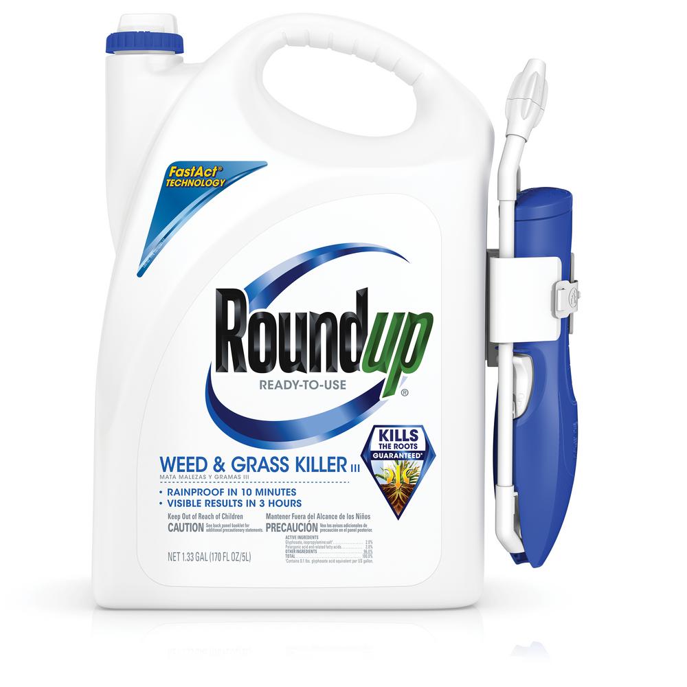 RoundUp 5200210 Ready-To-Use Weed & Grass Killer III with Comfort Wand, 1.33 GAL YMMV