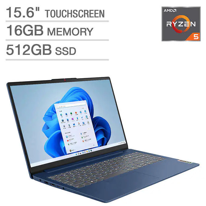 Lenovo IdeaPad Slim 3 15.6" Touchscreen Laptop - AMD Ryzen 5 7530U - 1080p - @Costco $549 + $15 S/H
