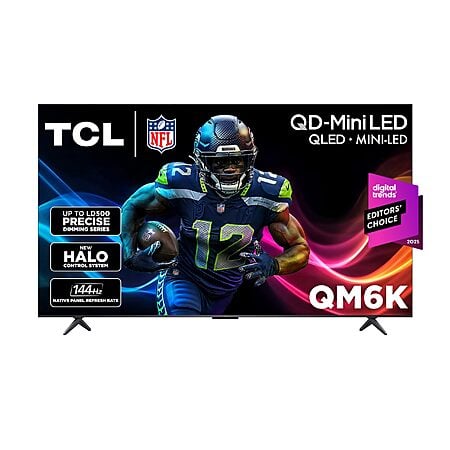 85" TCL QM6K 4K HDR QD-Mini LED Smart Google TV (2025) $997.99 +10% back w/ Prime Card $898.19