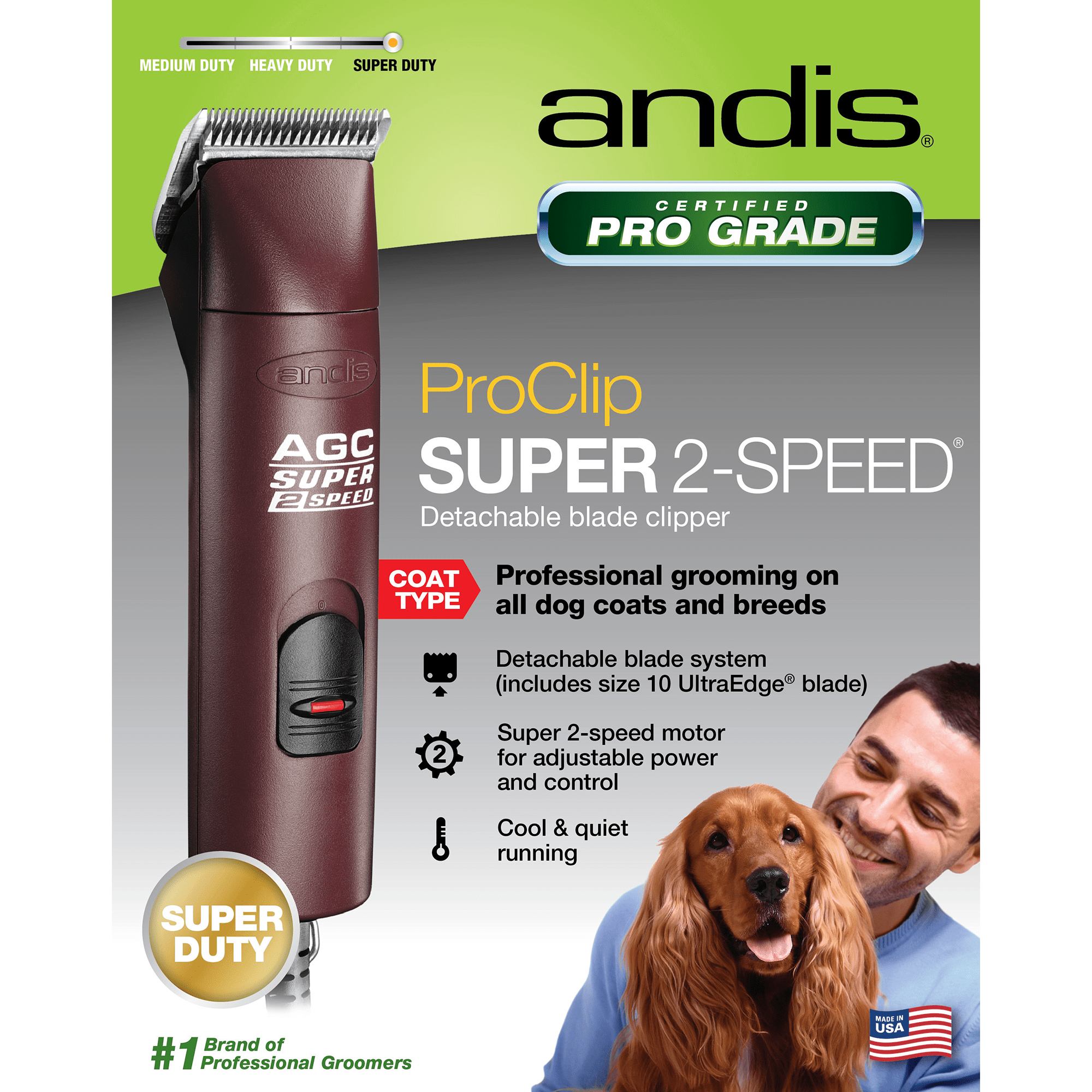 Andis AGC2 Super 2-Speed Professional Clipper with Detachable Blade | Petco $139.42