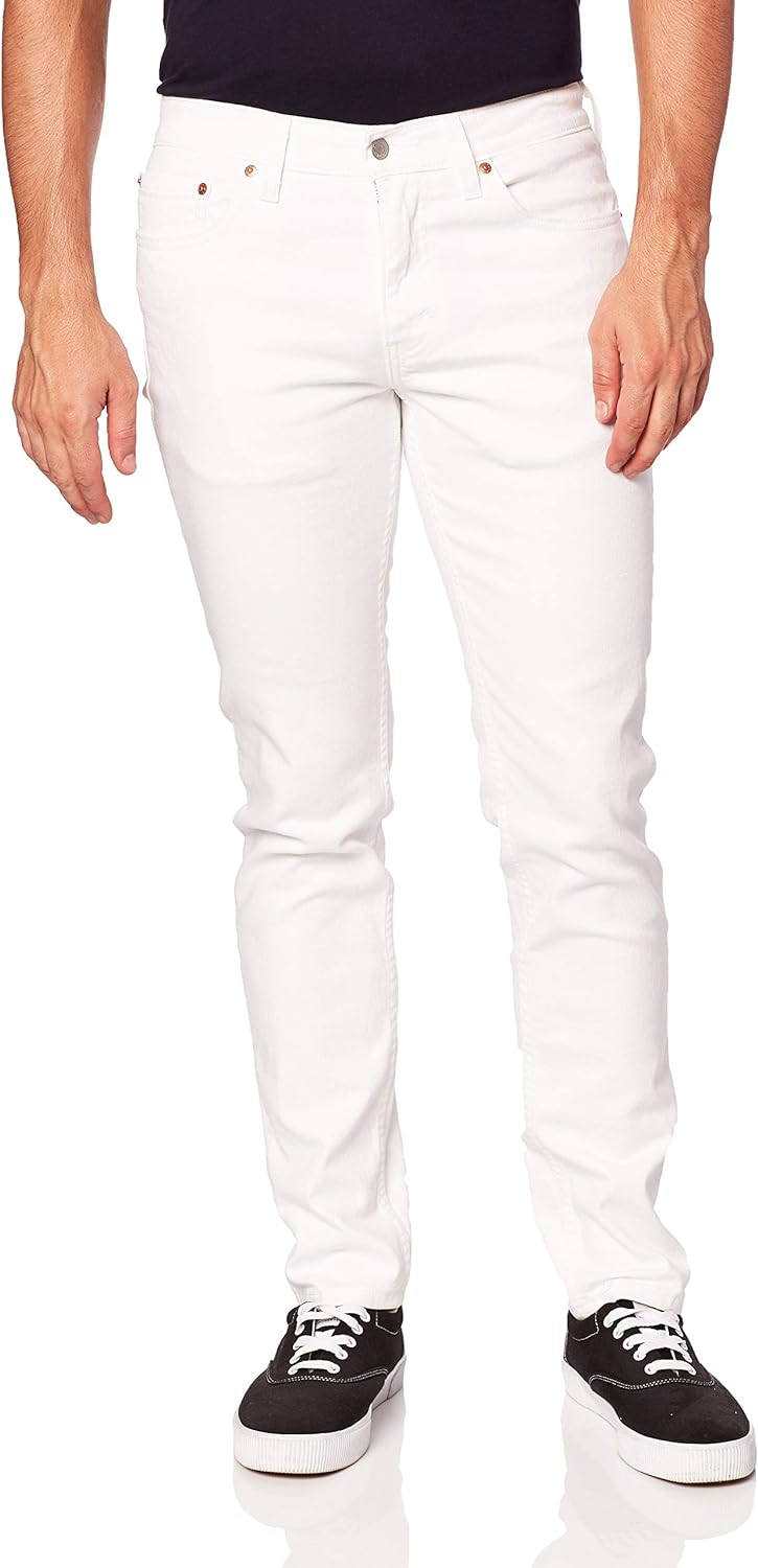 Levi's Men's 511 Slim Fit Jeans Castilleja White - Advanced Stretch $17.37 at Amazon