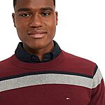 Men's Tommy Hilfiger Striped Sweaters $21.86 various colors