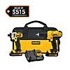 20V MAX Cordless Drill/Impact 2 Tool Combo Kit with Batteries, Charger, and Bag