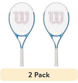 2-Pk Wilson Ultra Power XL 112 Adult Tennis Rackets (Blue / White)