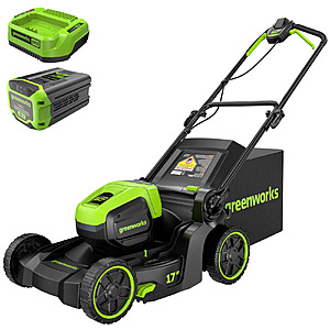 17" Greenworks 60V Cordless Battery Push Lawn Mower w/ 4.0ah Battery & Charger $238 + Free S&H