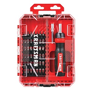CRAFTSMAN Red VERSASTACK 44 -Piece 1-in Magnetic Ratcheting Multi-Bit Replaced Screwdriver Set $19.98