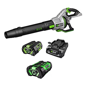 EGO Power+ 56-Volt 765 CFM Brushless Leaf Blower + 5.0Ah & 2.5Ah Battery Kit $319 + Free S&H