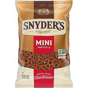 16-Oz Snyder's of Hanover Mini Pretzels $2.25 & More