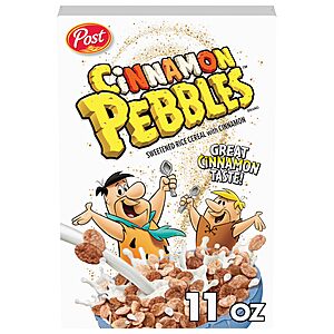 11-Oz Post Cinnamon PEBBLES Breakfast Cereal $2.35 w/ S&S