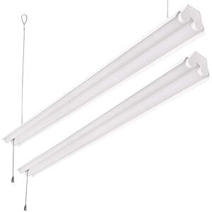 2-Pack Hyper Tough 4' 5000 Lumen LED Shop Lights