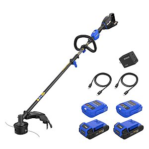Kobalt 48V MAX (24Vx2) 15" String Trimmer Kit w/ 2x 3 Ah Batteries & Charger $99 + Free S&H