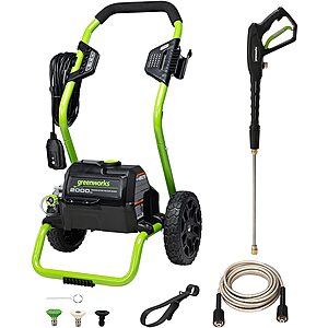 Greenworks 2000 PSI 13 Amp 1.1 GPM Electric Pressure Washer $96.20 + Free S&H