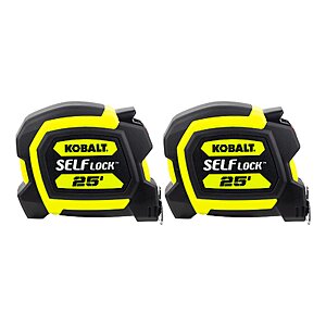 2-Pk 25' Kobalt Self Lock Tape Measure $12 + Free S&H
