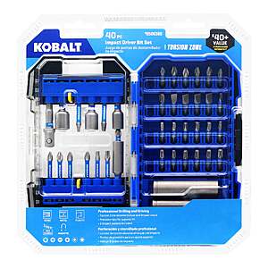 40-Pc Kobalt Impact Driver Bit Set (1469) $15 + Free S&H