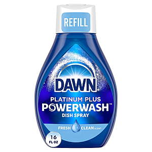 16-Oz Dawn Platinum Powerwash Dish Soap Spray Refill (Various) + $2 Walmart Cash $3.95 & More + Free Pickup
