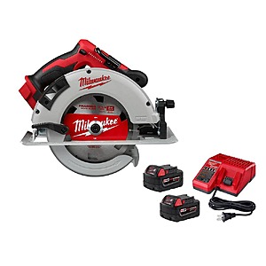 Milwaukee M18 18V Brushless 7-1/4" Circular Saw w/ 2x 5.0 Ah Batteries & Charger $199 + Free S/H