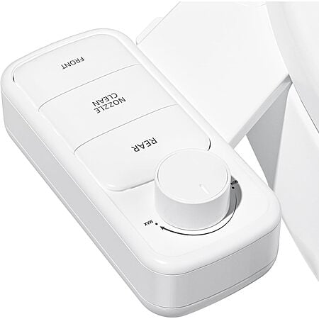 Ultra-Slim Bidet Attachment, Self-Cleaning Dual Nozzle (Feminine/Posterior Wash), Accessibility-Enhanced Large Buttons $21.99
