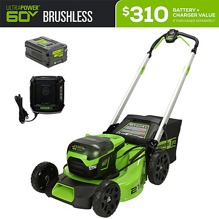 Save 43% on Greenworks 60V Lawn Mower!