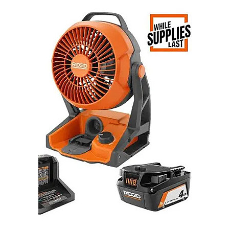 Great Deal: RIDGID 18V Jobsite Fan Only $75!
