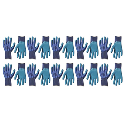 12-pair Amazon Basics work gloves 13 gauge polyester shell, ECO-latex coated Size 11 2XL $4.08 @amazon