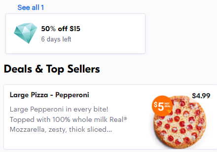 7-Eleven Pizza pickup or delivery through grubhub for $2.50 each max 4