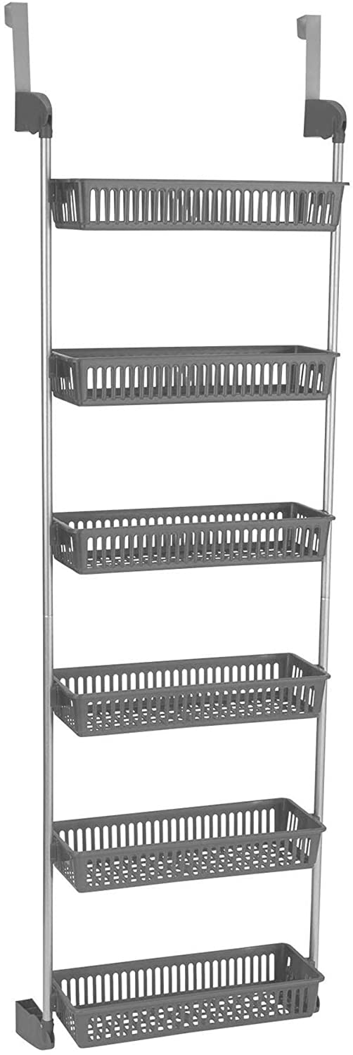 Household Essentials 2150-1 Over The Door Storage Shelves 6-Tier | Grey - $30 shipped w/ Amazon Prime