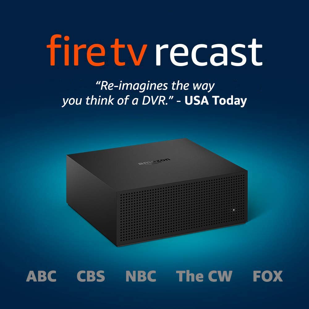 Fire TV Recast, over-the-air DVR, 1 TB, 150 hours, DVR for cord cutters [4 tuners, 1 TB, 150 hours] - $195