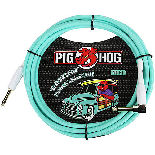 Pig Hog Right Angle Instrument Cable 10 ft. Seafoam Green $10 + Free Shipping