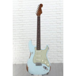 Fender Custom Shop GT11 Heavy Relic Stratocaster Guitar - Sonic Blue - Sweetwater Exclusive $3599