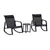 (YMMV)Mainstays Dashwood 3-Piece Steel Outdoor Rocker Chat Set, Black $97
